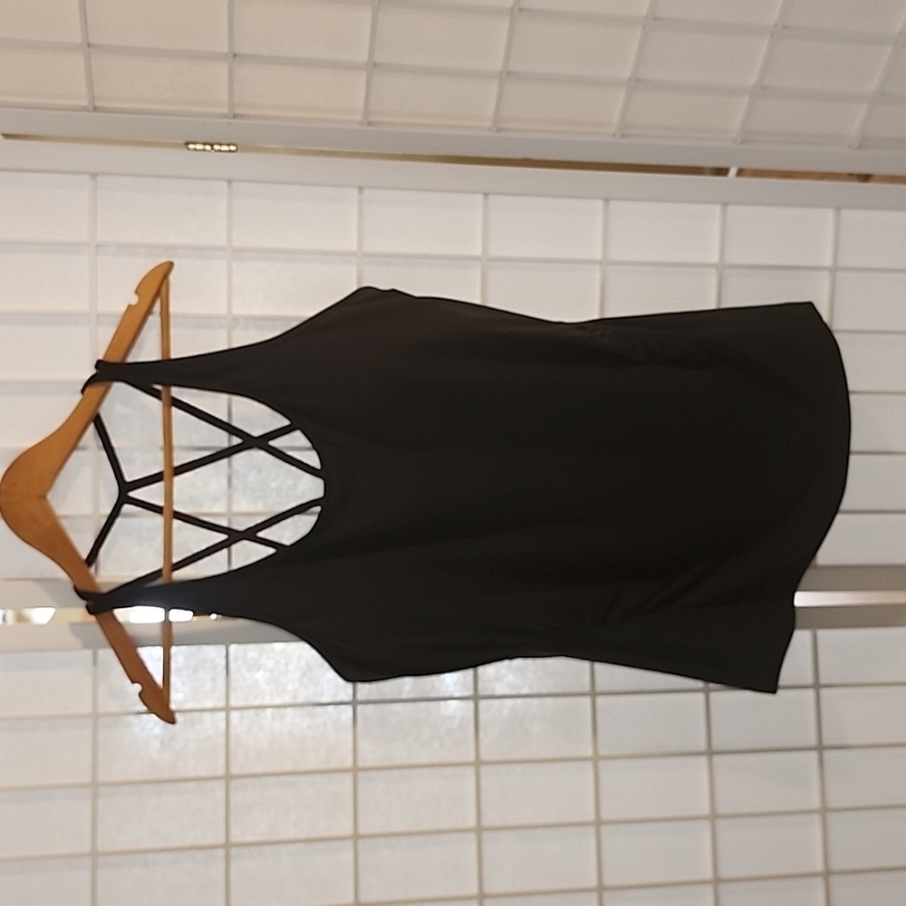 Gap Women Maternity Breathe Black Camisole Top Size Large New